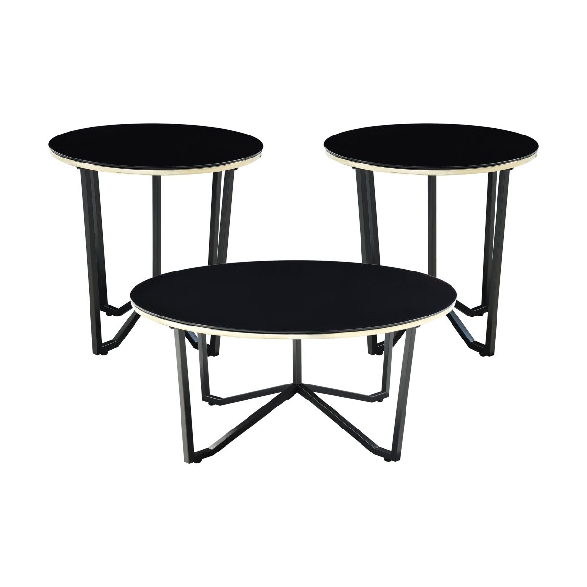 Amara - 3 Piece Pack Occasional Set - Black