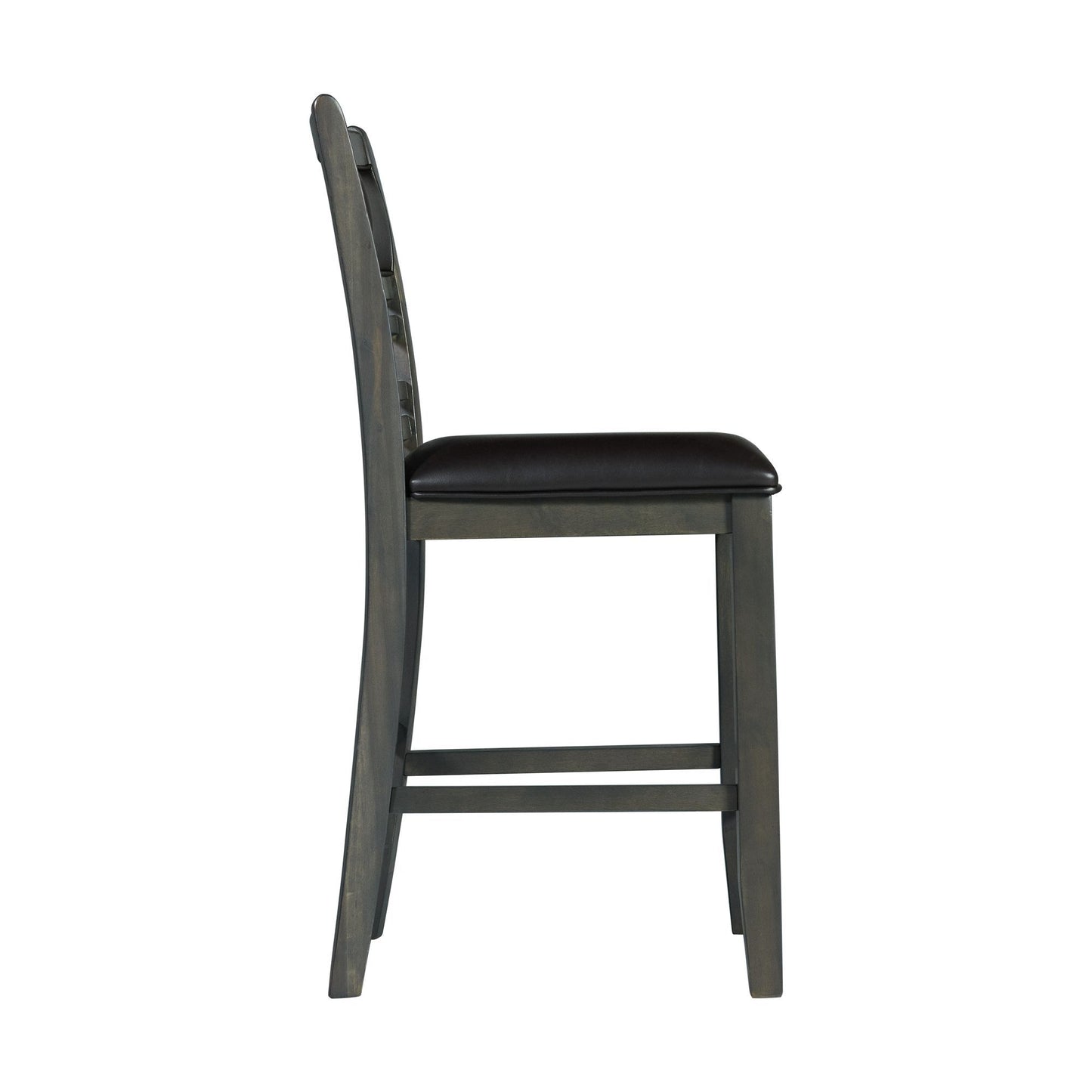 Amherst - Counter Side Chair With PU Cushion (Set of 2) - Gray Finish