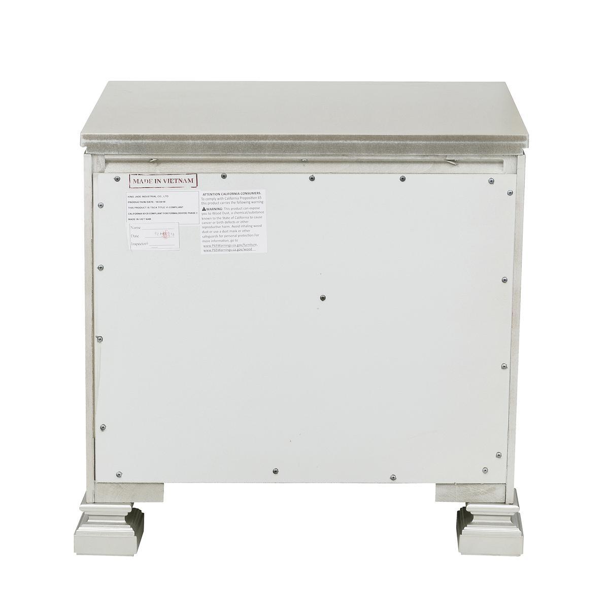 Bevelle - Nightstand - Silver