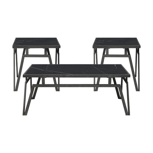 Gaffney - 3 Piece Pack Occasional Set - Black