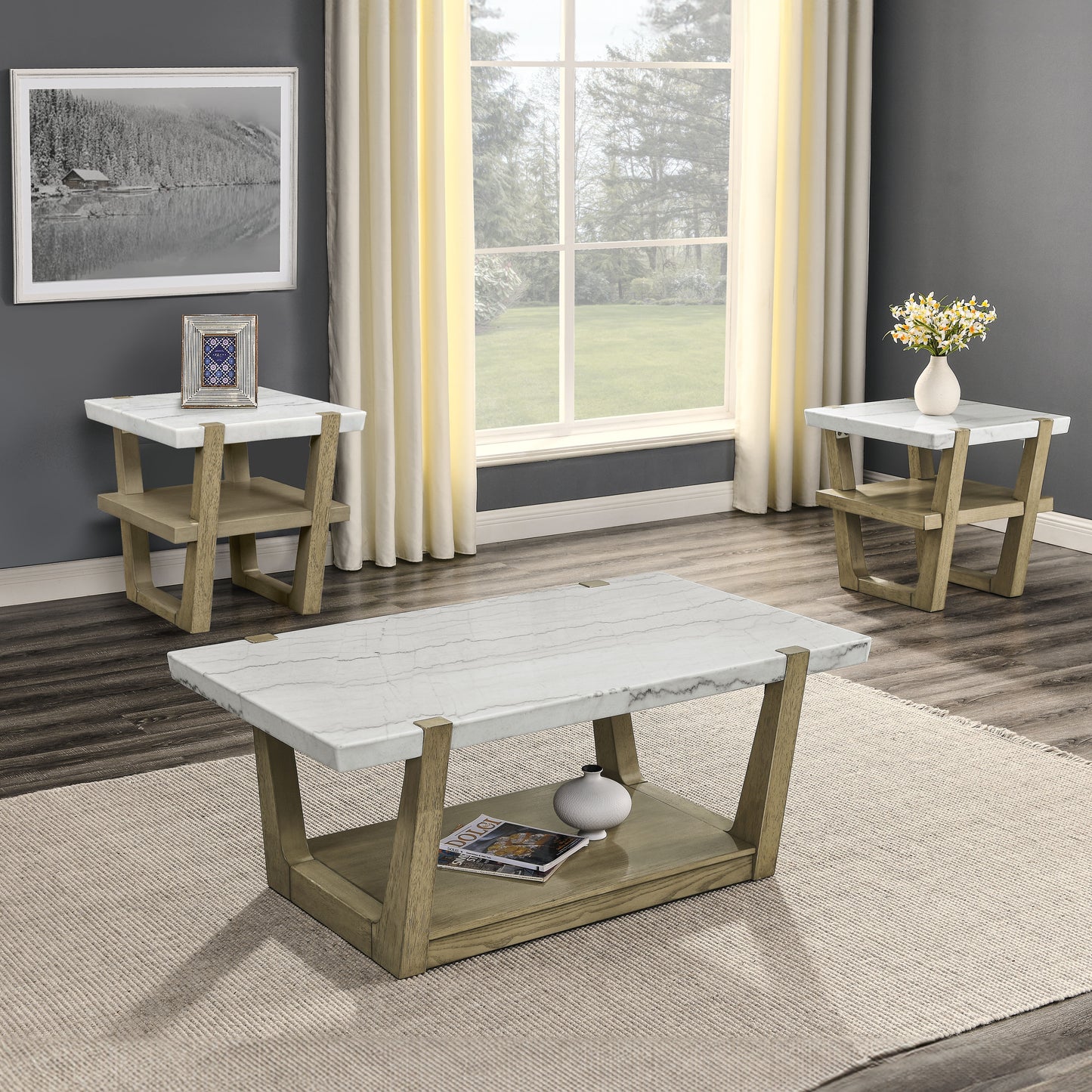 Perth - Carolina 3 Piece Table Set