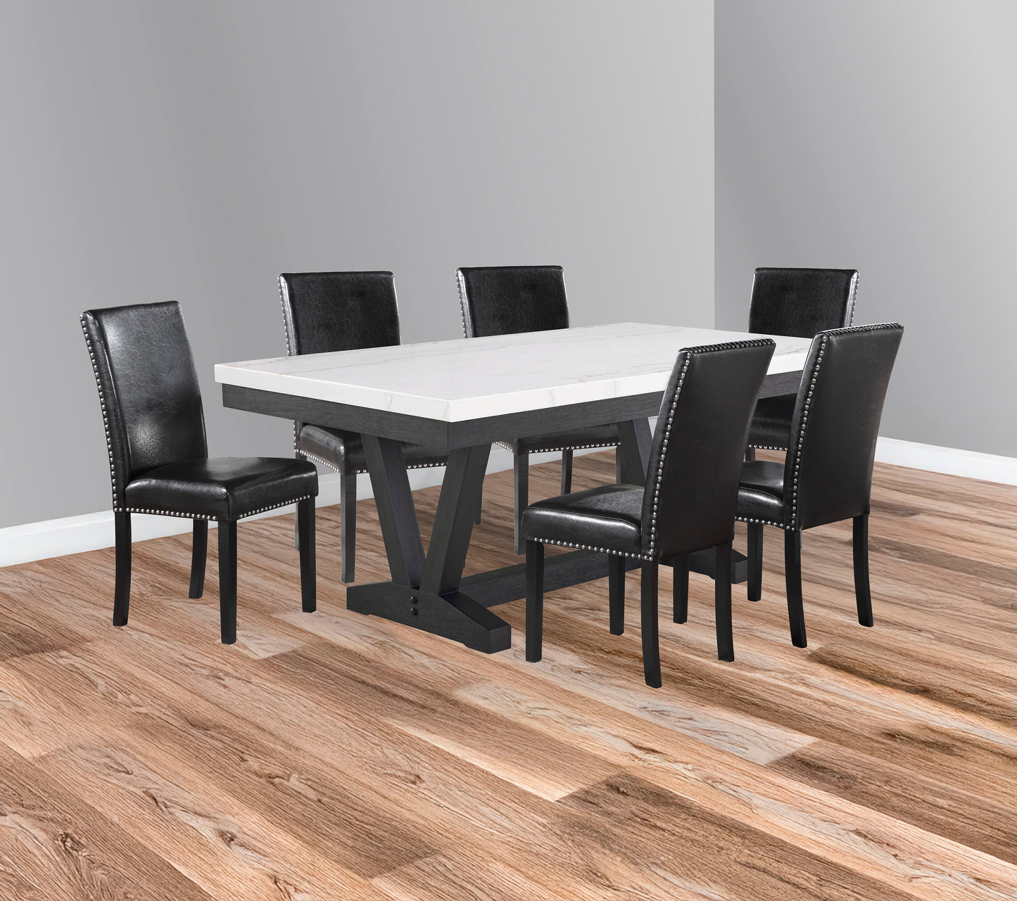 Varley - Nailhead Dining Chair (Set of 2) - Black