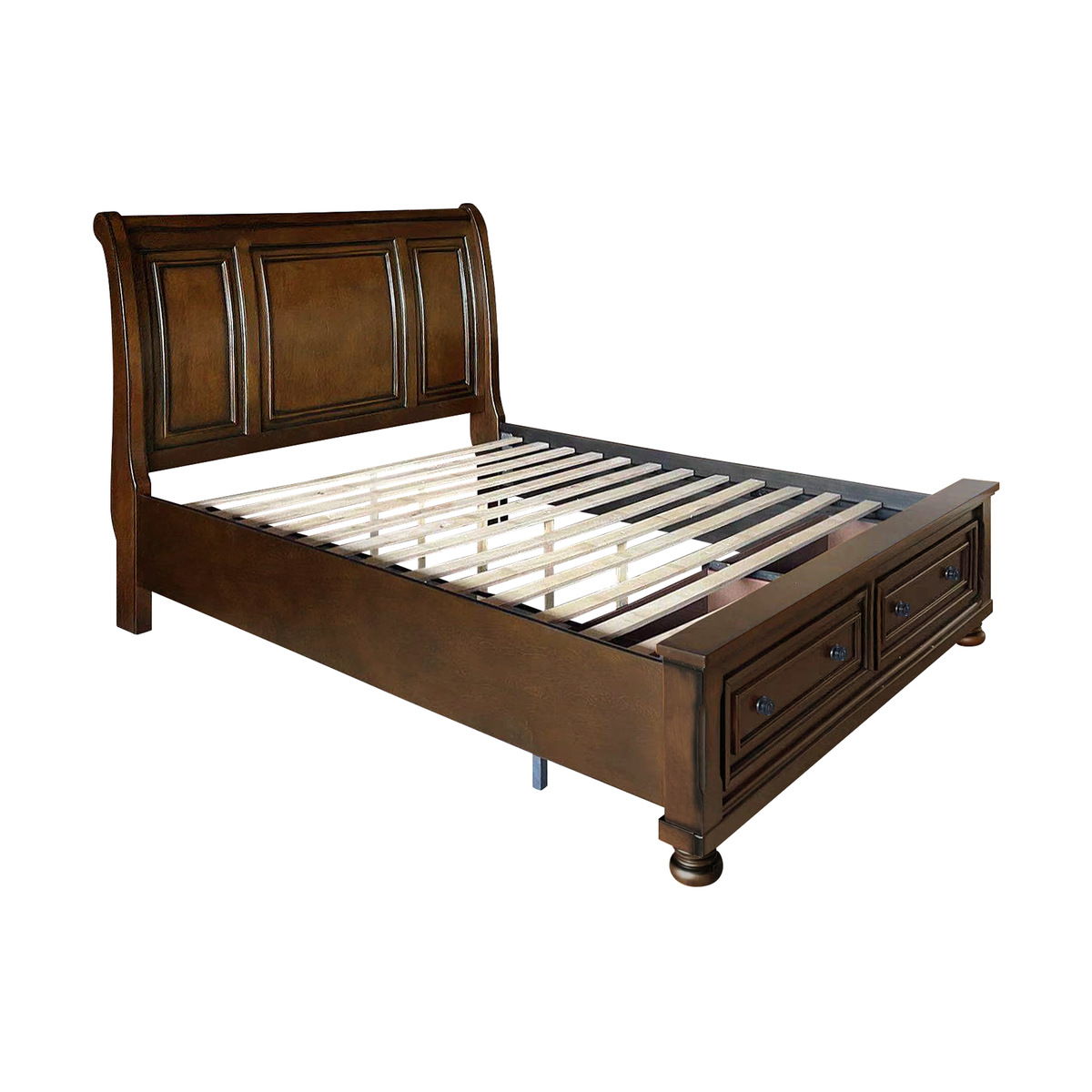 Cumberland - 4 Piece Set (Queen Bed, Nightstand, Dresser, Mirror) - Brown