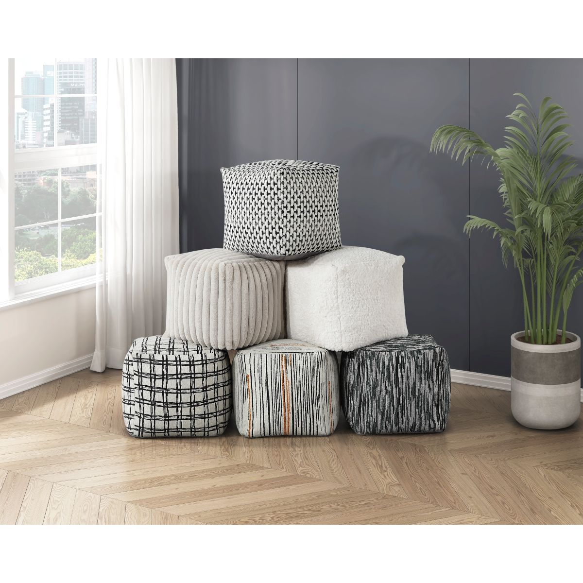 Easley - Trent Pouf - Multicolor
