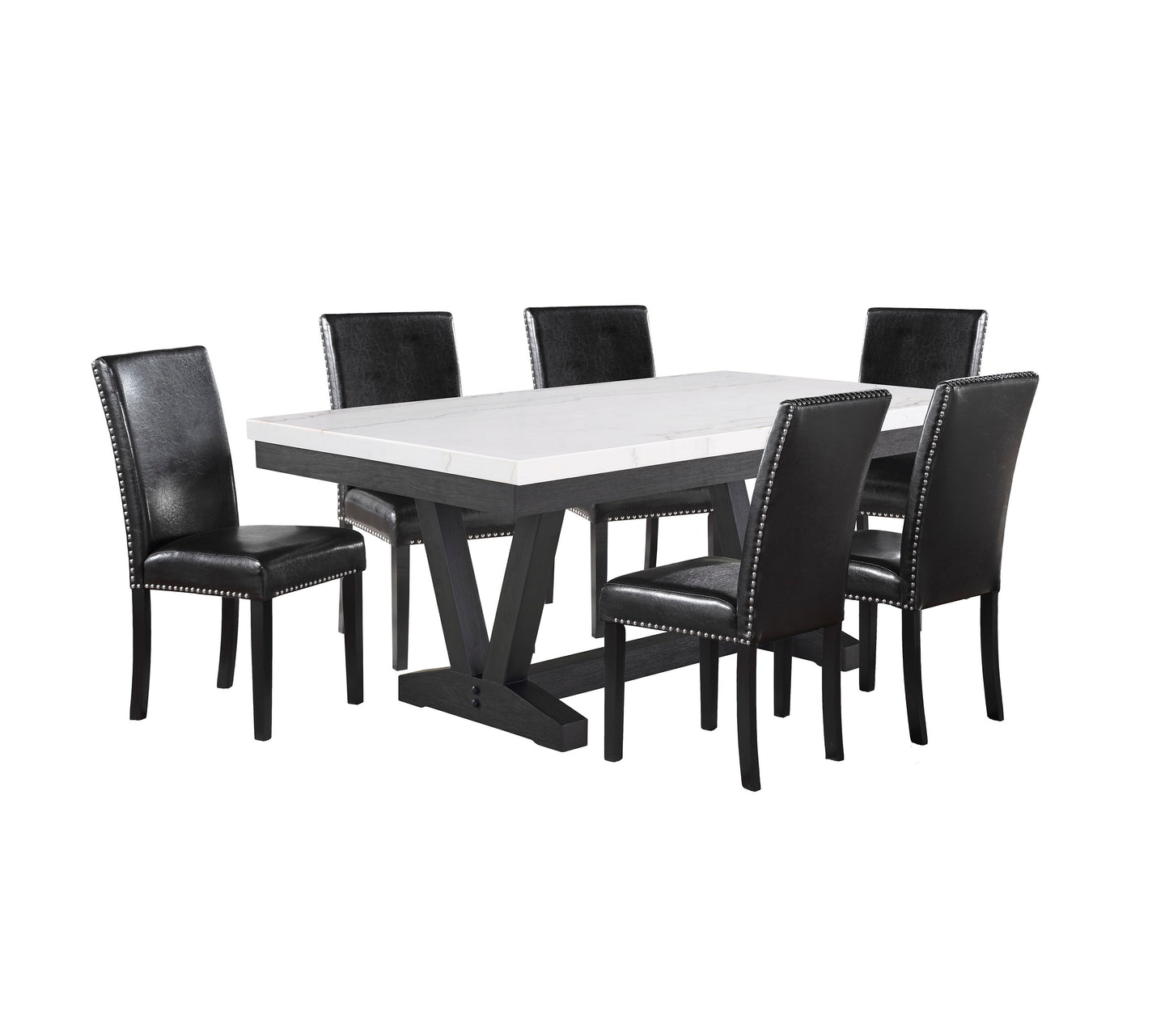 Varley - Nailhead Dining Chair (Set of 2) - Black