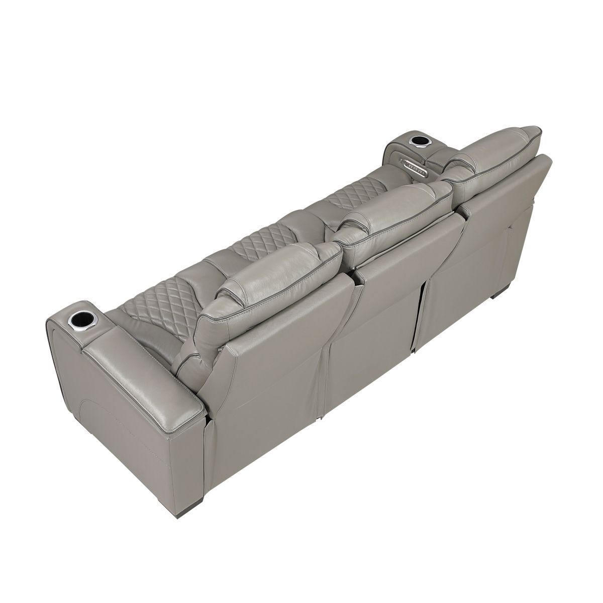 Apex - Power Double Reclining Sofa With Center Drop-Down Cup Holders, Power Headrests, Storage Arms With Cup Holders, Reading Lights, Wireless Charger, Air Massage And Heat, LED Lighting And Charging Ports