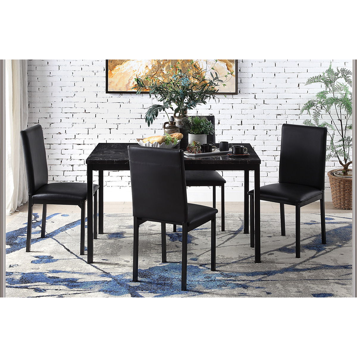 Tempe - Dining Table, Faux Marble Top