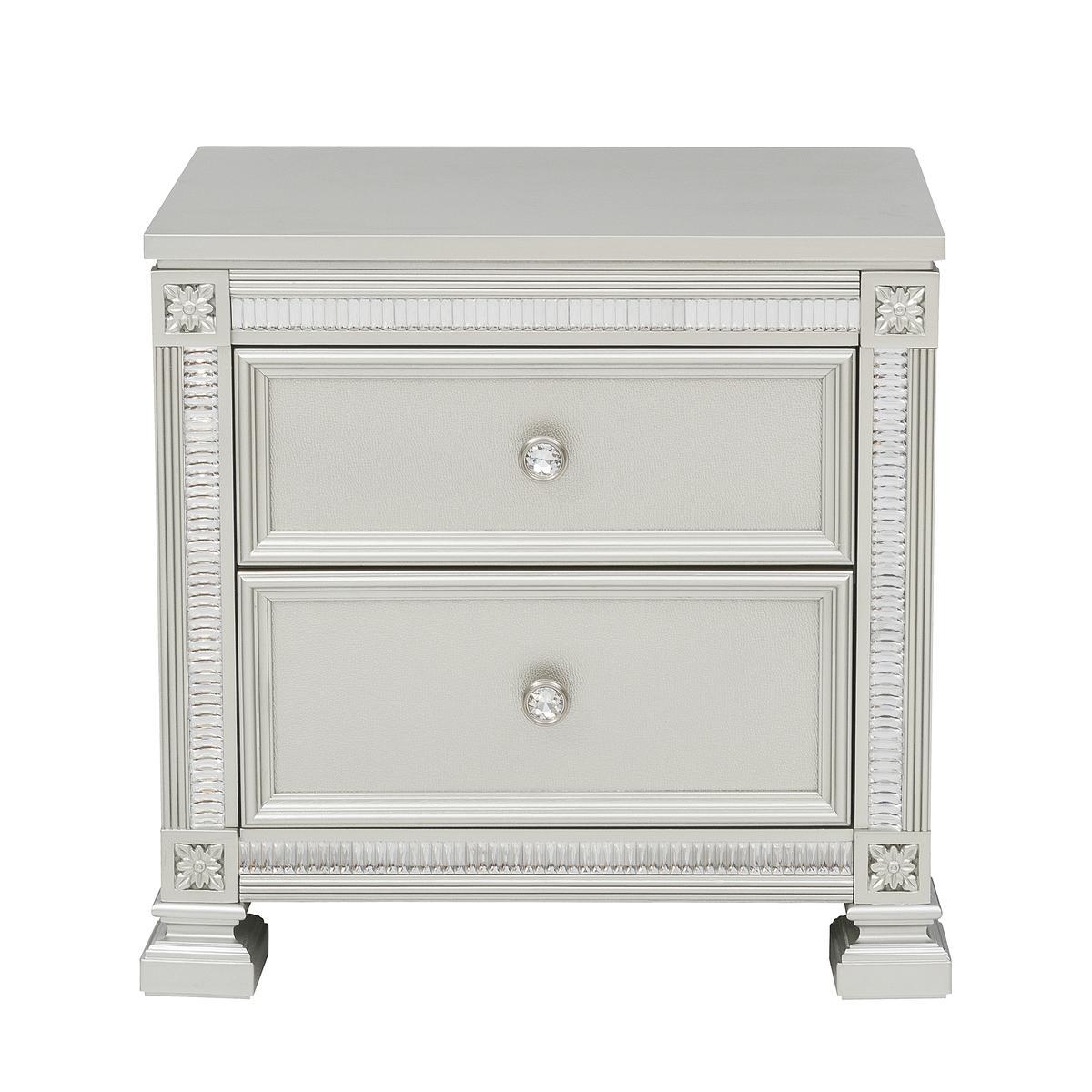 Bevelle - Nightstand - Silver