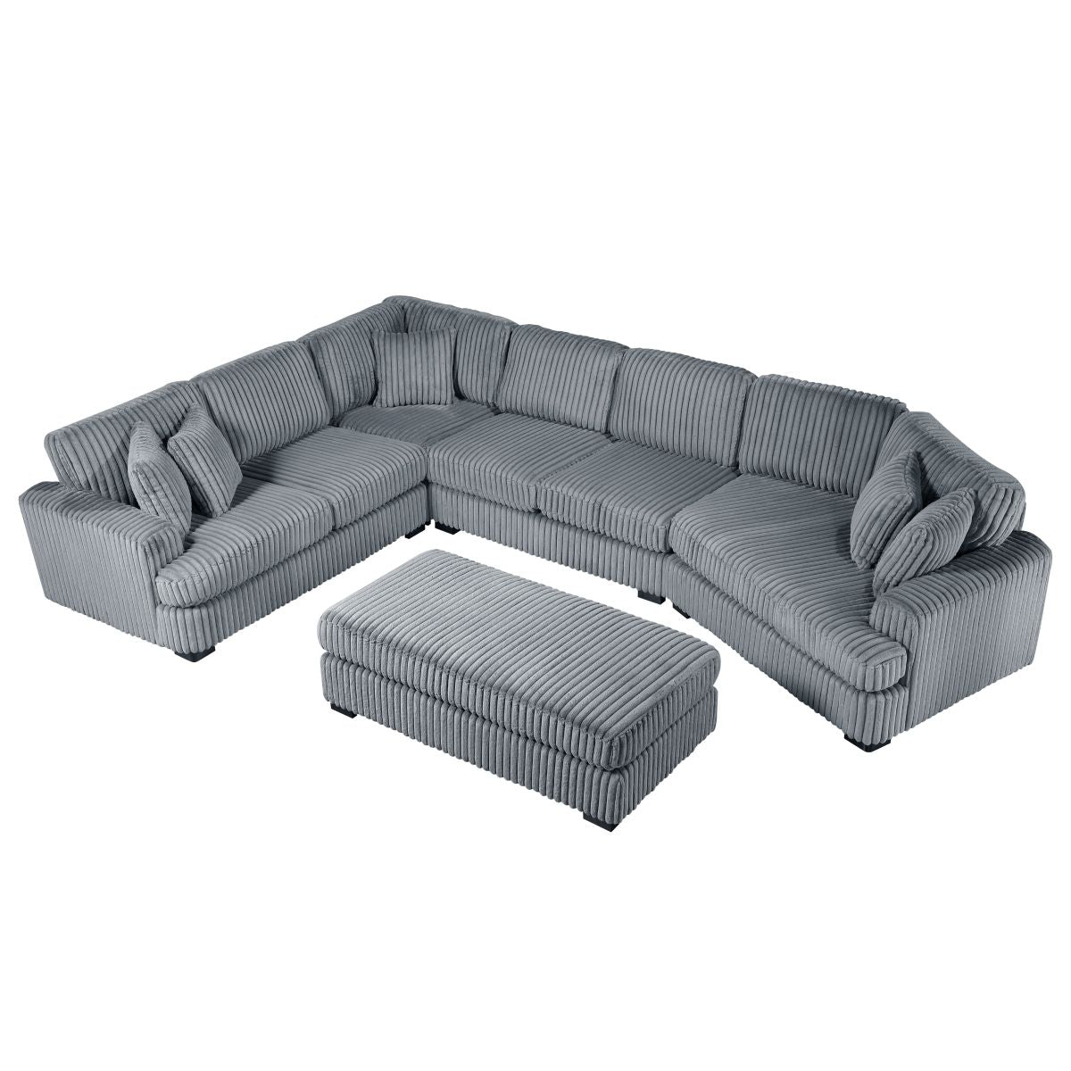 Warwick - Sectional With Cuddler And Ottoman
