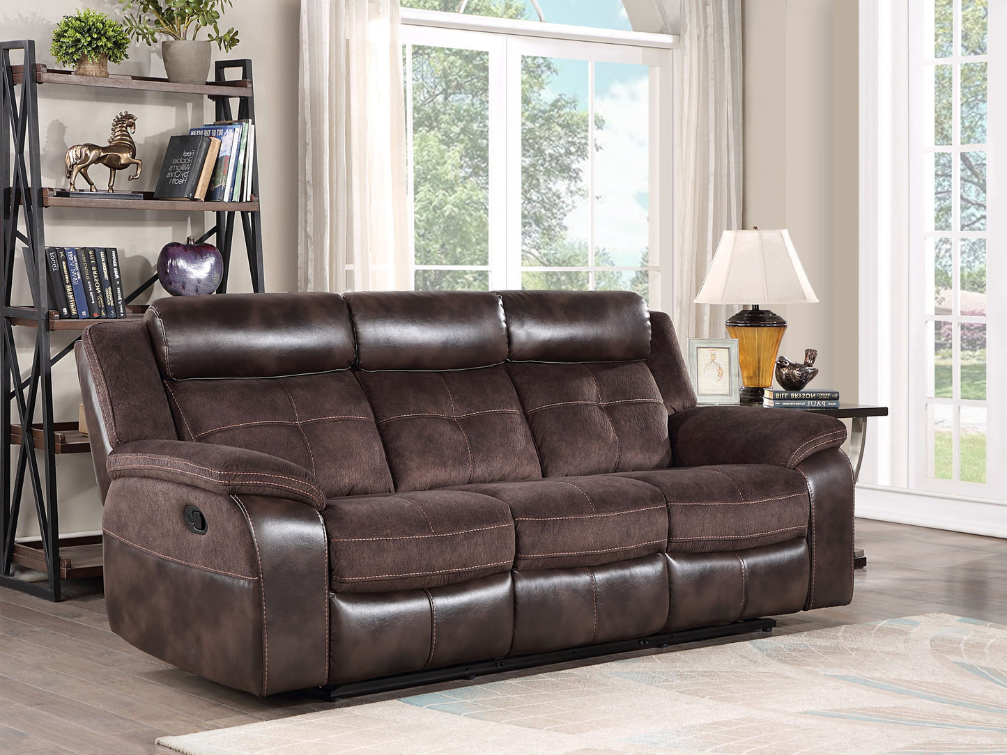 Pueblo - Manual Recliner Sofa - Coffee