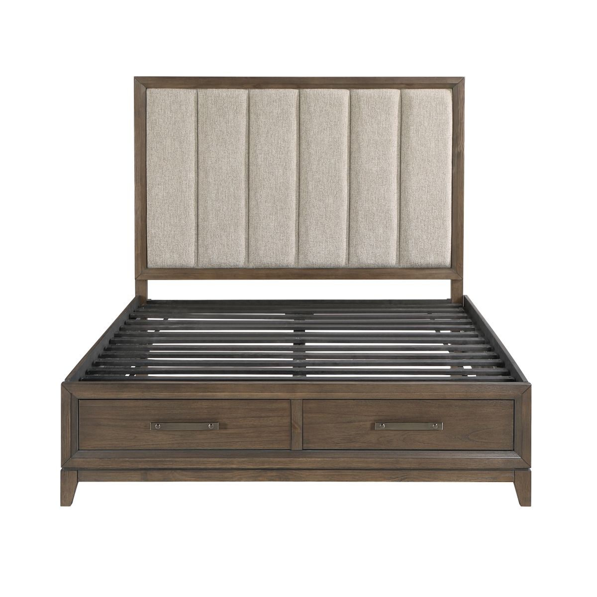 Cambridge - 4 Piece Set (Queen Bed, Nightstand, Dresser, Mirror) - Walnut
