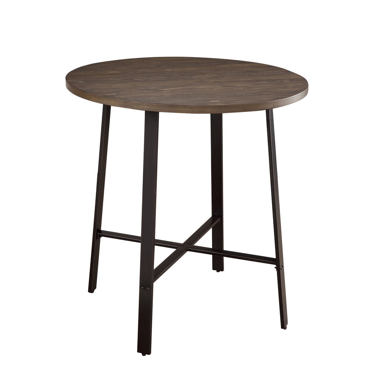 Chevre - 5 Piece Dining Room Set (Table & 4 Side Chairs) - Brown / Metal