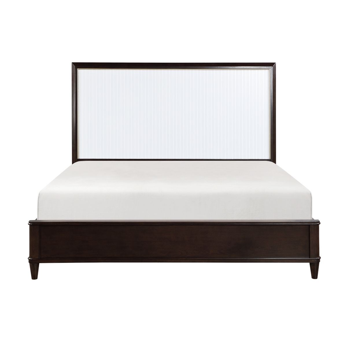 Niles - 4 Piece Set (Queen Bed, Nightstand, Dresser, Mirror) - White / Cherry