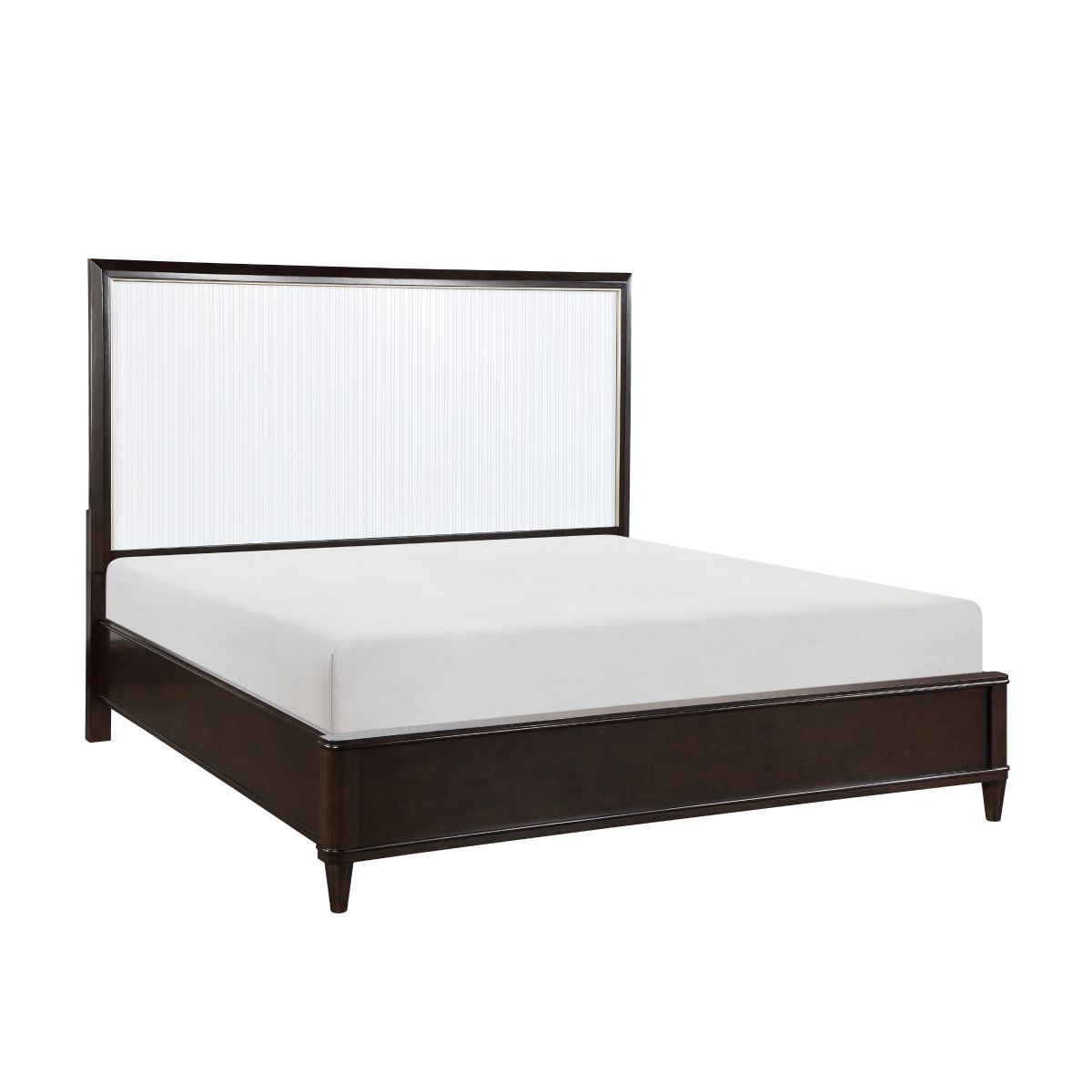 Niles - 4 Piece Set (Queen Bed, Nightstand, Dresser, Mirror) - White / Cherry