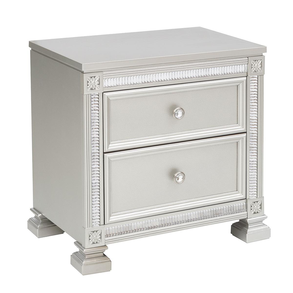 Bevelle - Nightstand - Silver