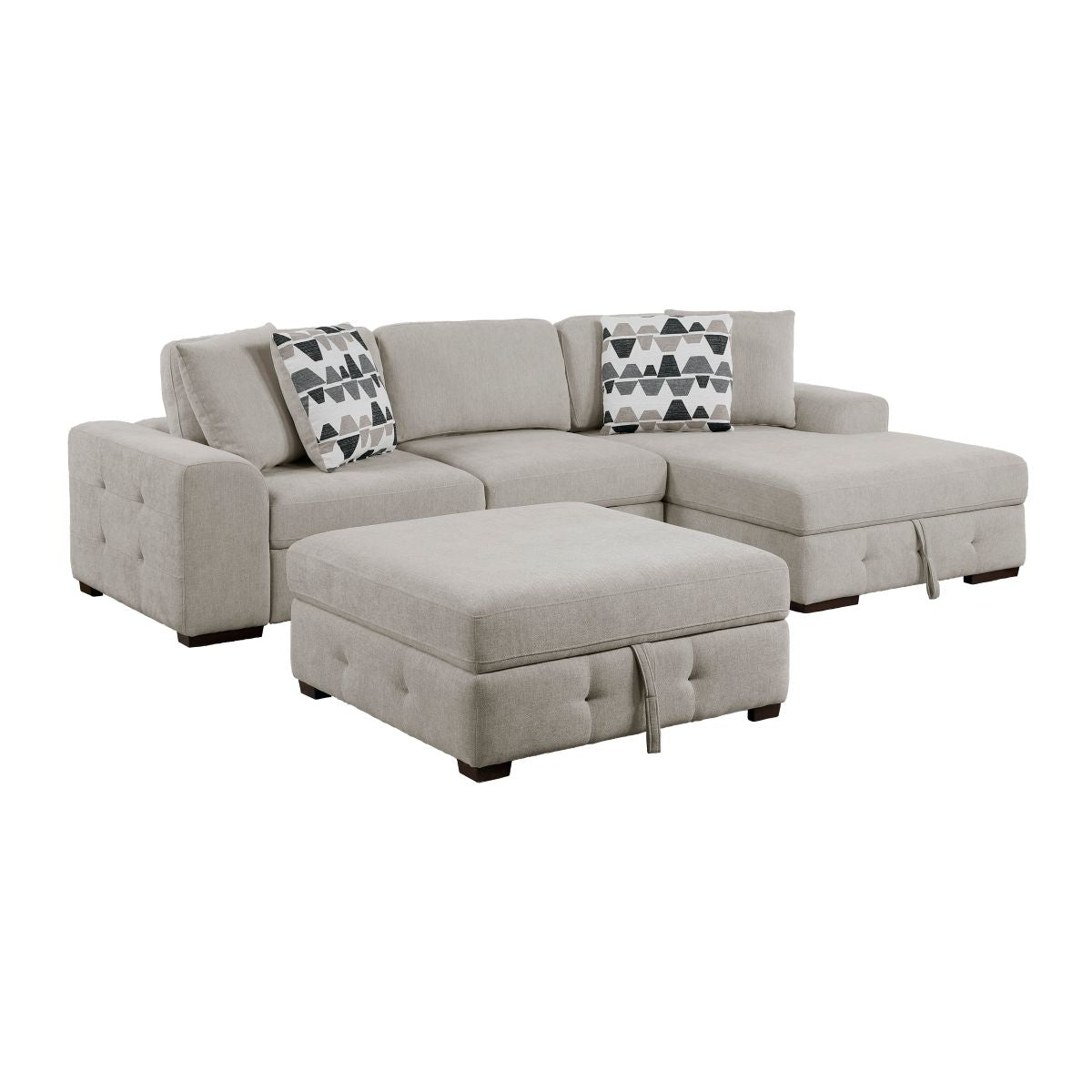 Raife - Sectional With Ottoman