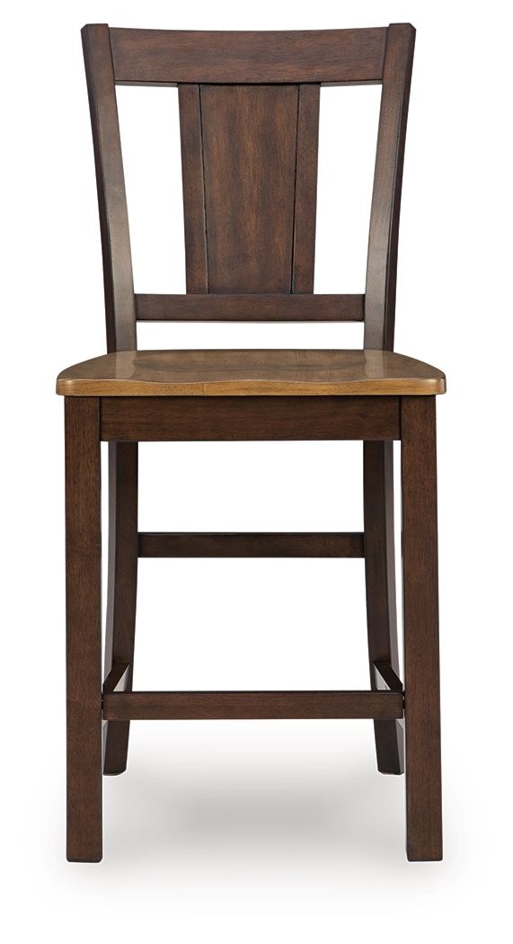 Anixburg - Barstool (Set of 2) - Light Brown / Dark Brown