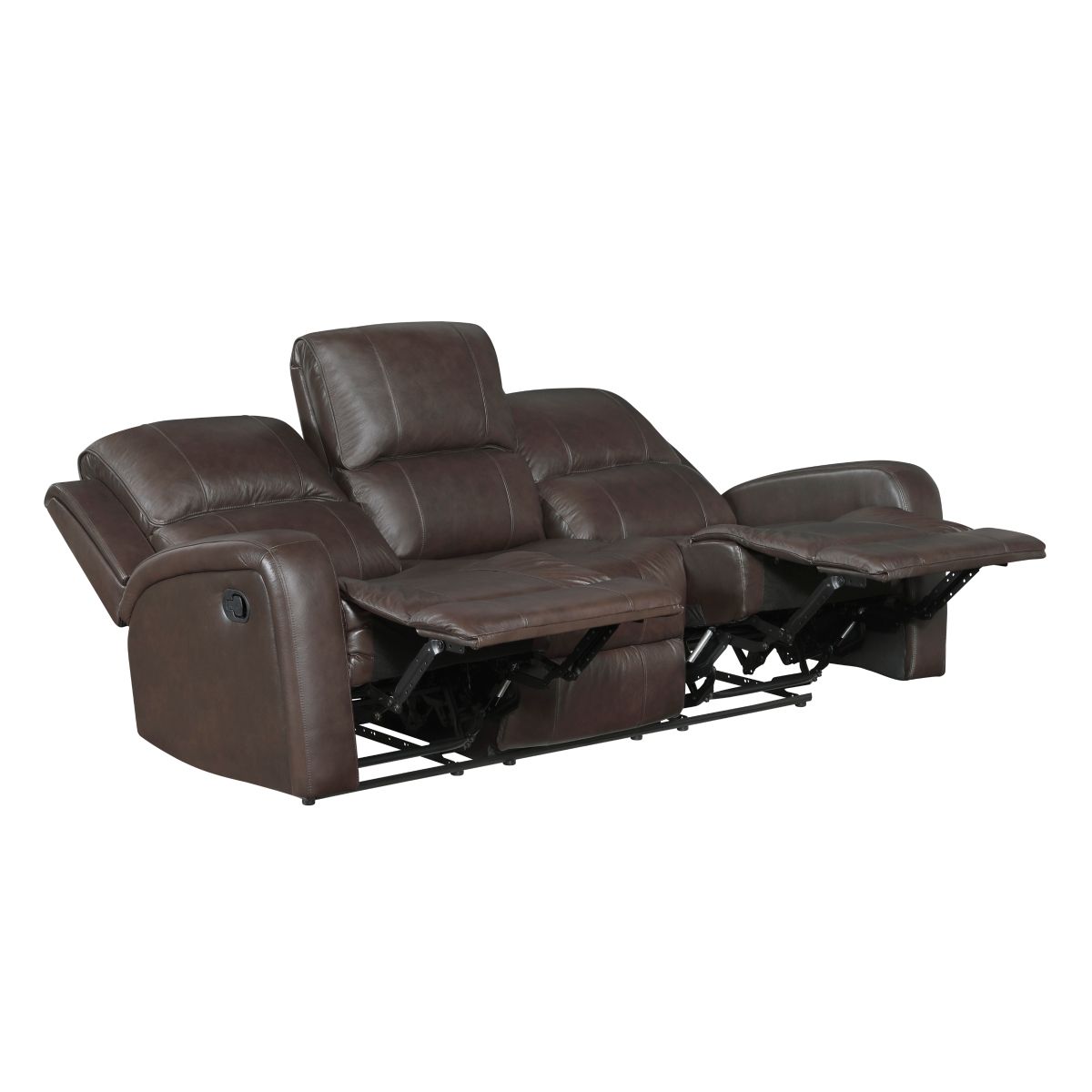 Austin - Double Reclining Sofa - Dark Brown