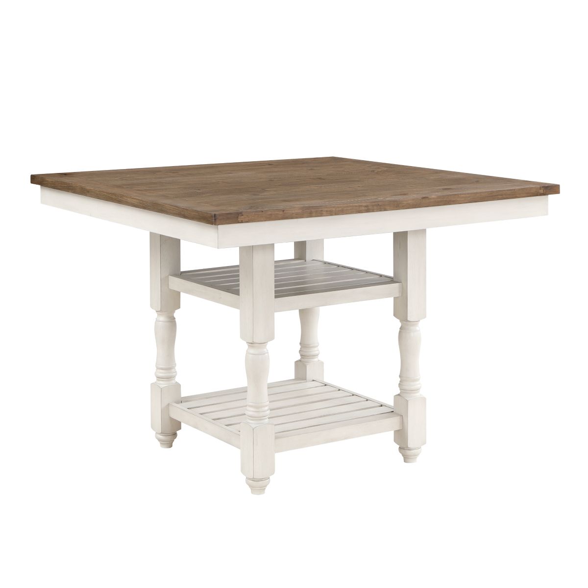 Alburgh - 5 Piece Dining Room Set (Table & 4 Side Chairs) - Brown / White