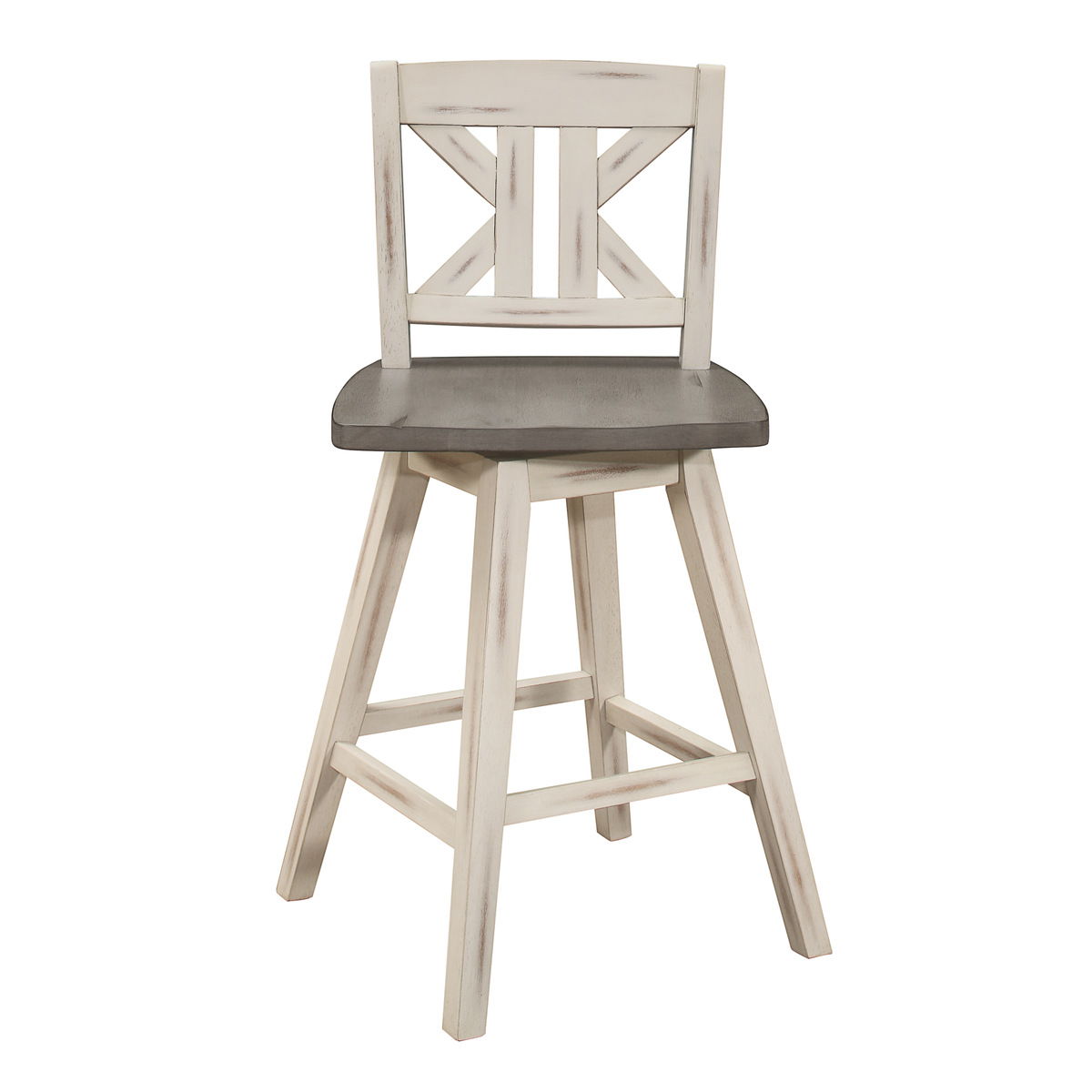 Amsonia - Swivel X-Back Pub Height Chair (Set of 2)