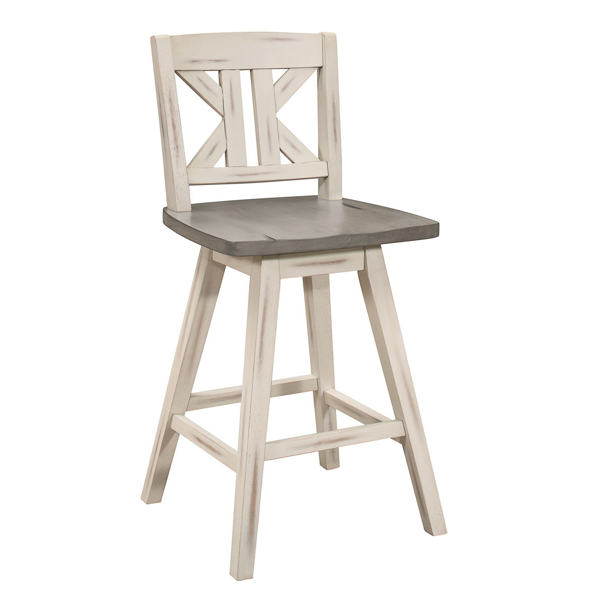 Amsonia - Swivel X-Back Pub Height Chair (Set of 2)