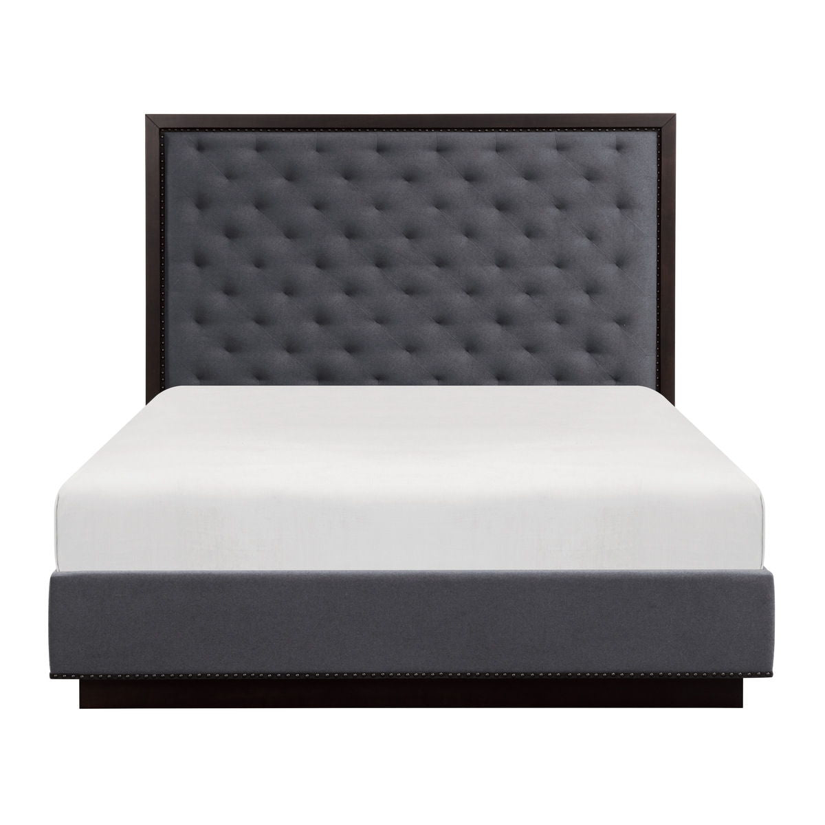 Larchmont - 4 Piece Set (Queen Bed, Nightstand, Dresser, Mirror) - Charcoal