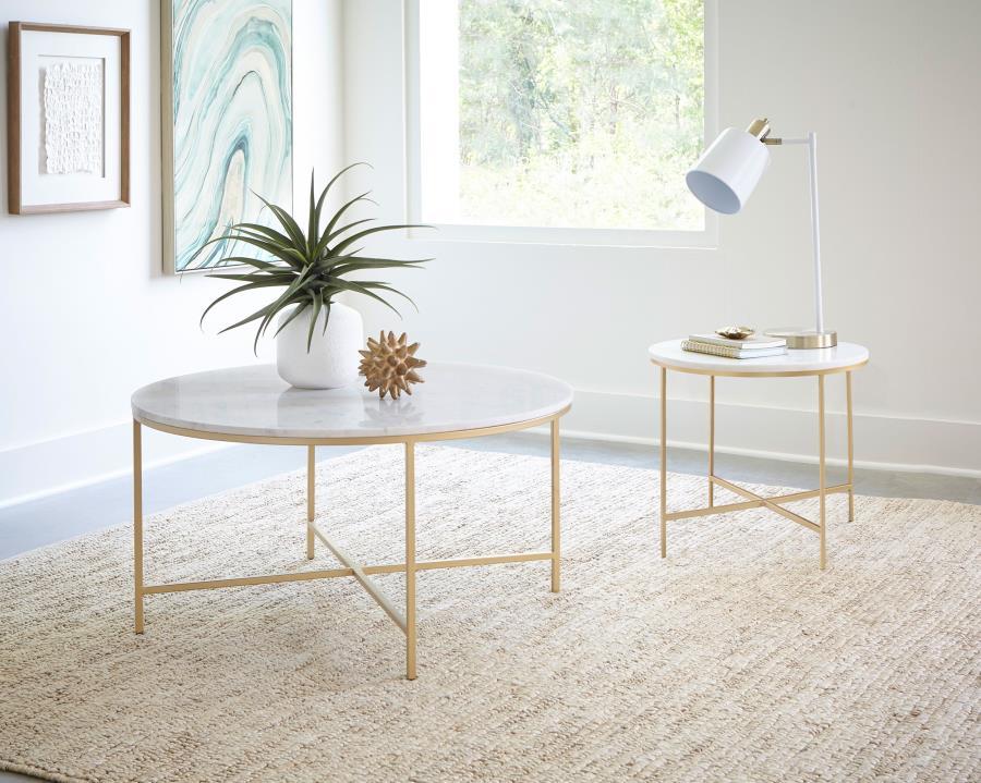 Ellison - Round Marble Top Table