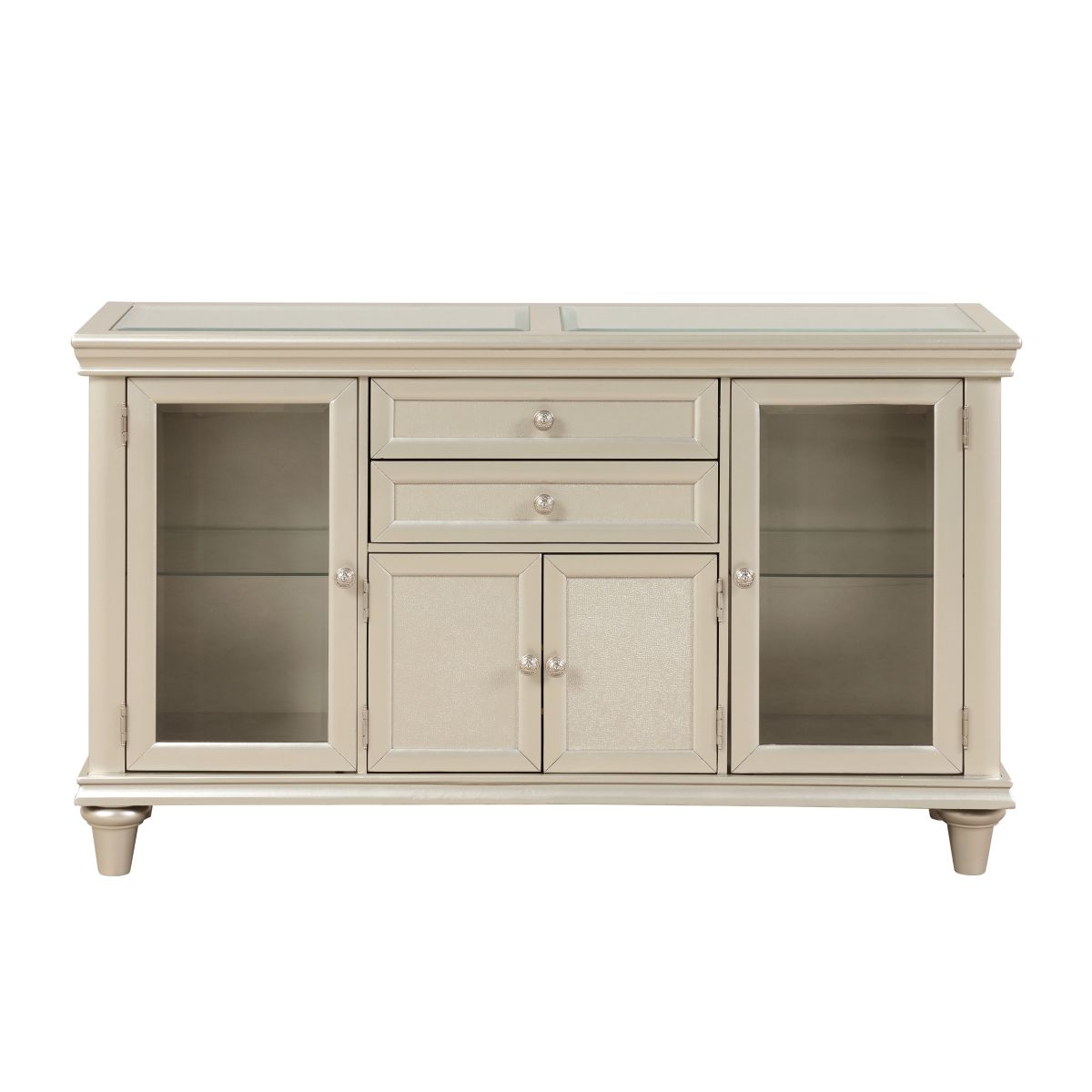 Celandine - Server WIth Glass Insert - Gold / Silver / Champagne