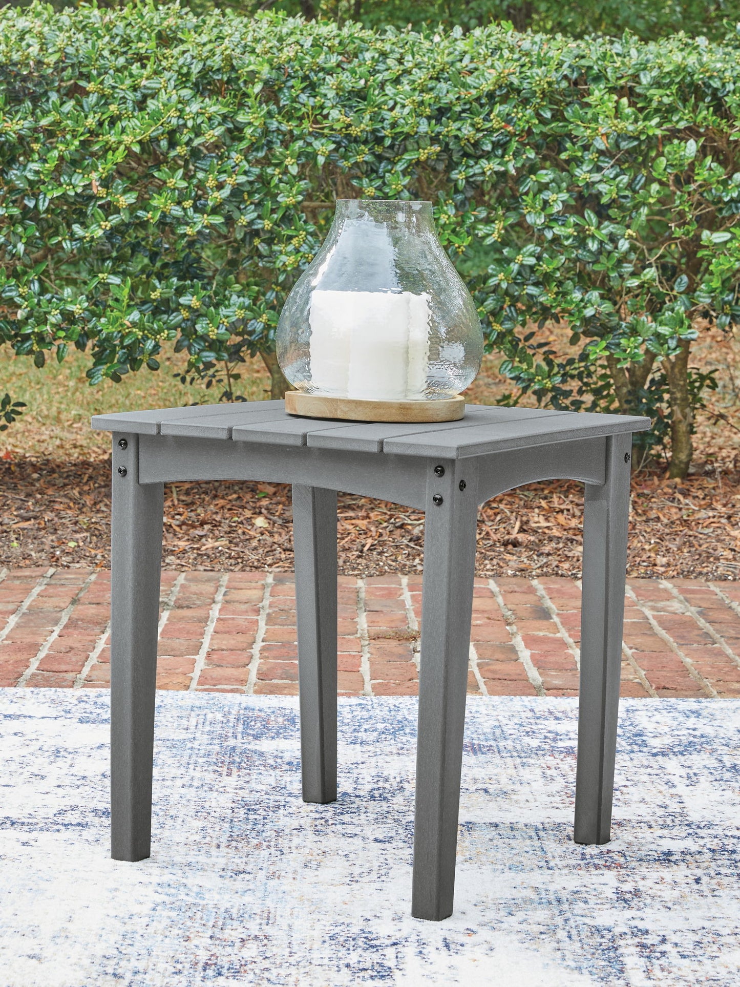 Lone View Bay - Square End Table - Gray