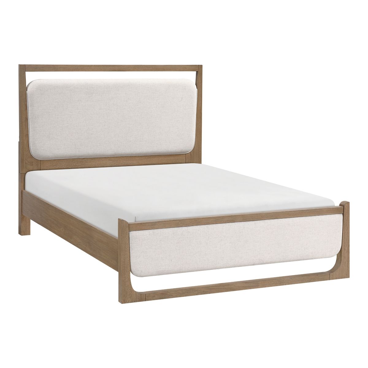 Riley - 5 Piece Bedroom Set (Queen Bed, Nightstand, Dresser, Mirror, Chest) - Light Brown