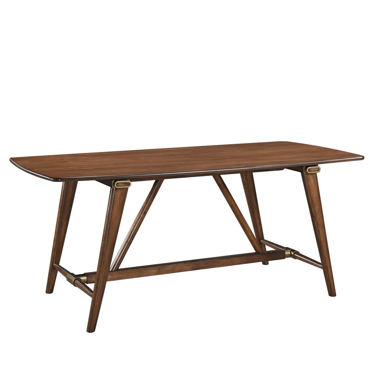Monroe - 5 Piece Dining Room Set (Table & 4 Side Chairs) - Walnut / Beige
