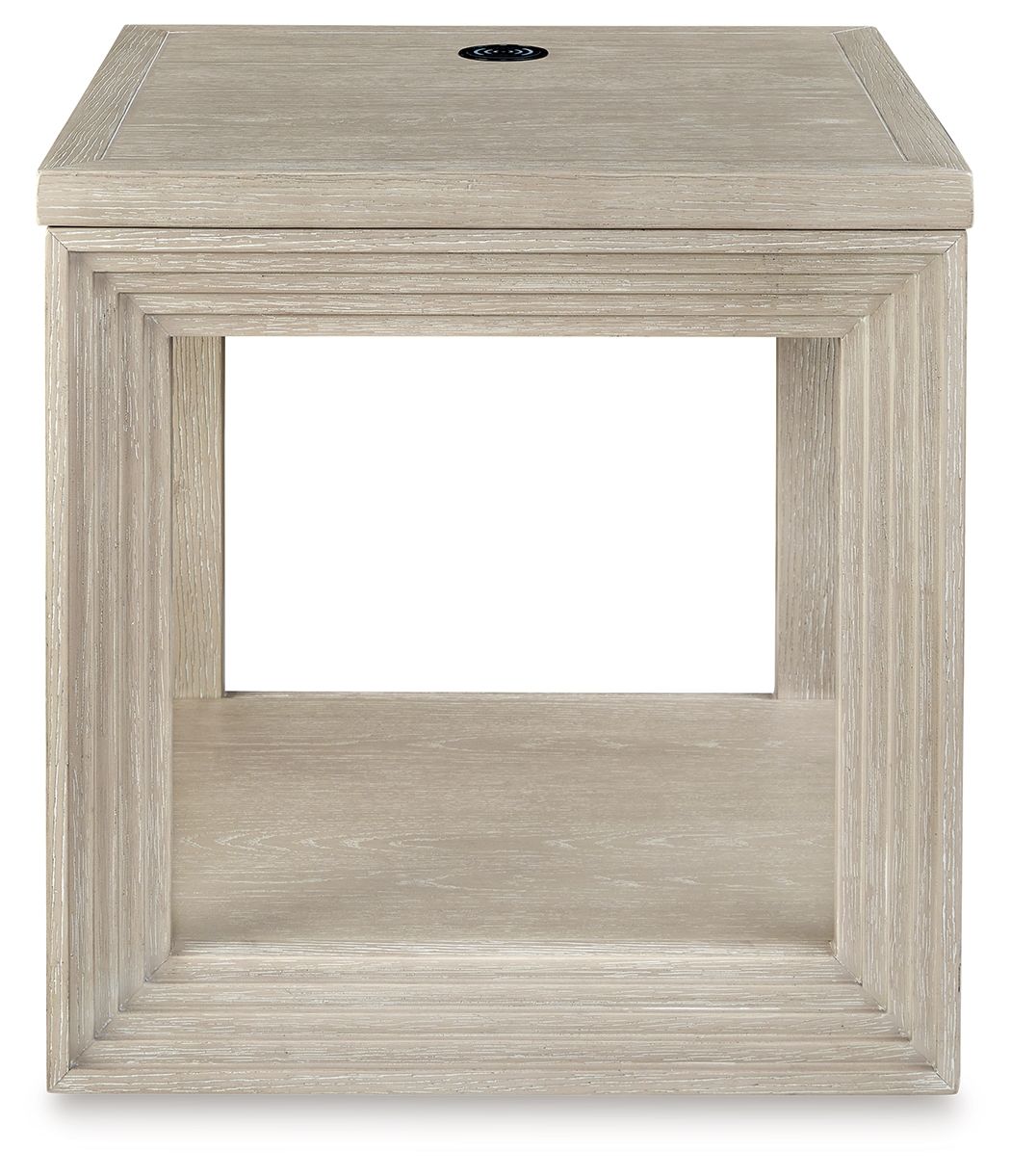 Marxhart - Square End Table - Bisque