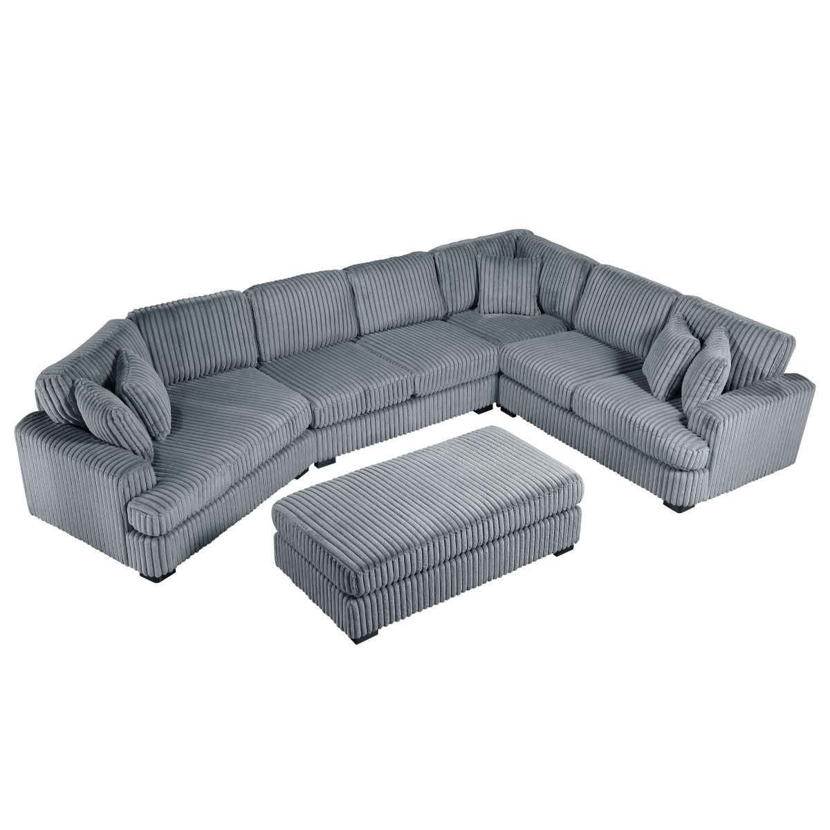 Warwick - Sectional With Cuddler And Ottoman