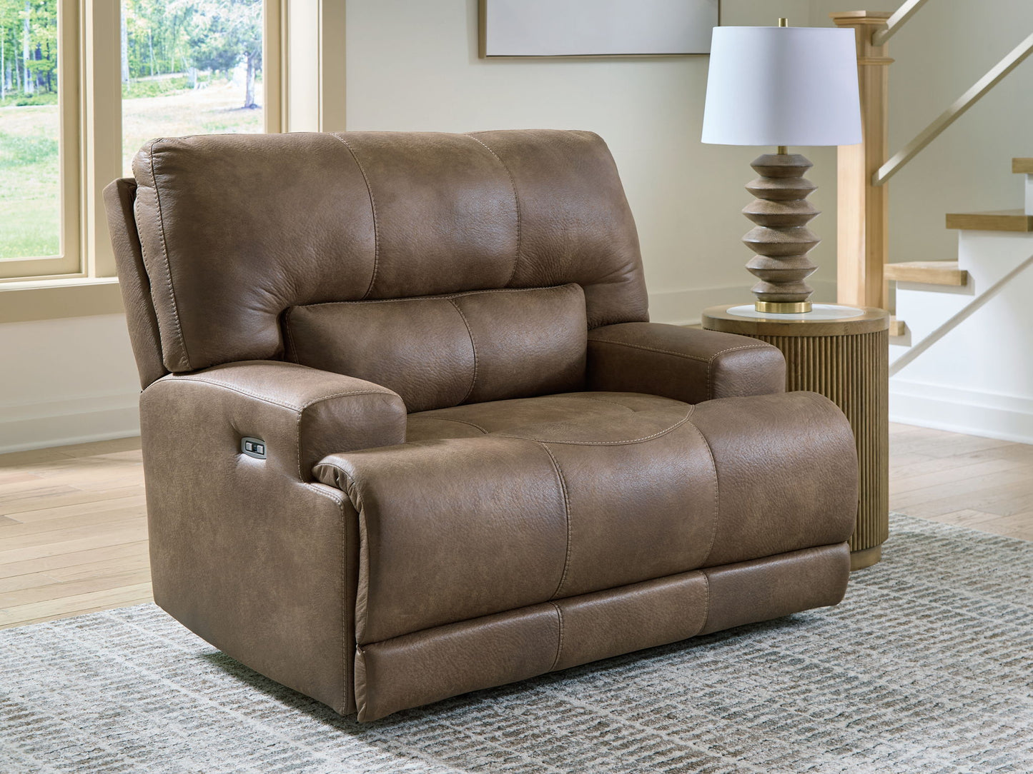 Time-Piece - Power Recliner With Adjustable Headrest - Earth