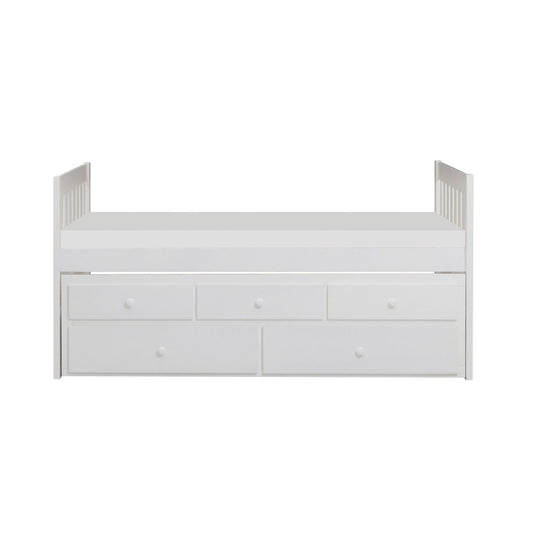 Galen - Twin/Twin Trundle Bed - White