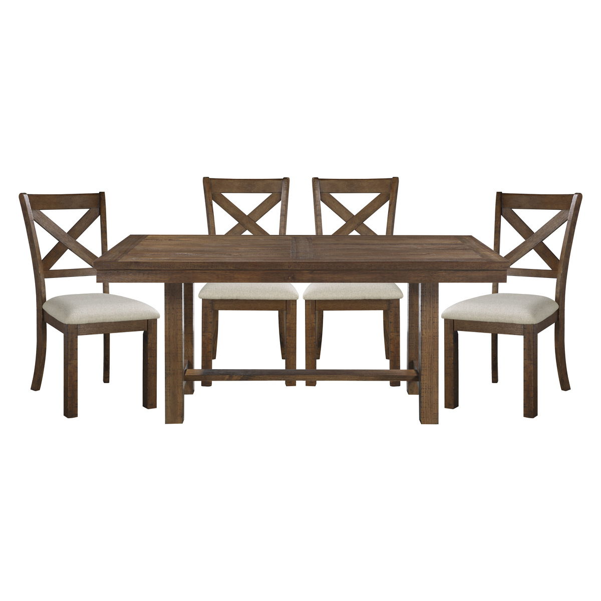 Bonner - 5 Piece Dining Room Set (Table & 4 Side Chairs) - Brown