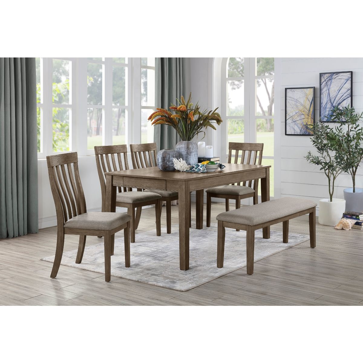 Armhurst - Side Chair (Set of 2) - Gray / Brown