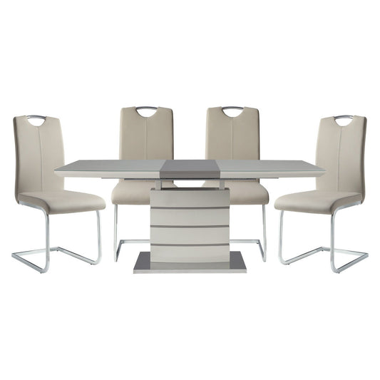 Glissand - 5 Piece Set (Table & 4 Side Chairs) - White