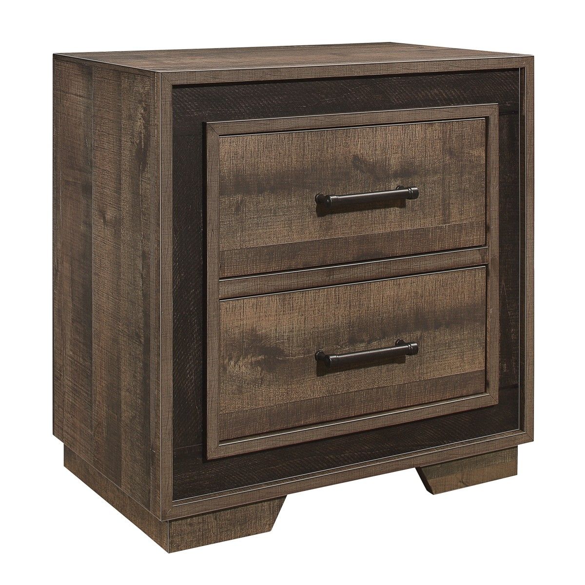 Ellendale - 4 Piece Bedroom Set (Queen Bed, Nightstand, Dresser, Mirror) - Brown