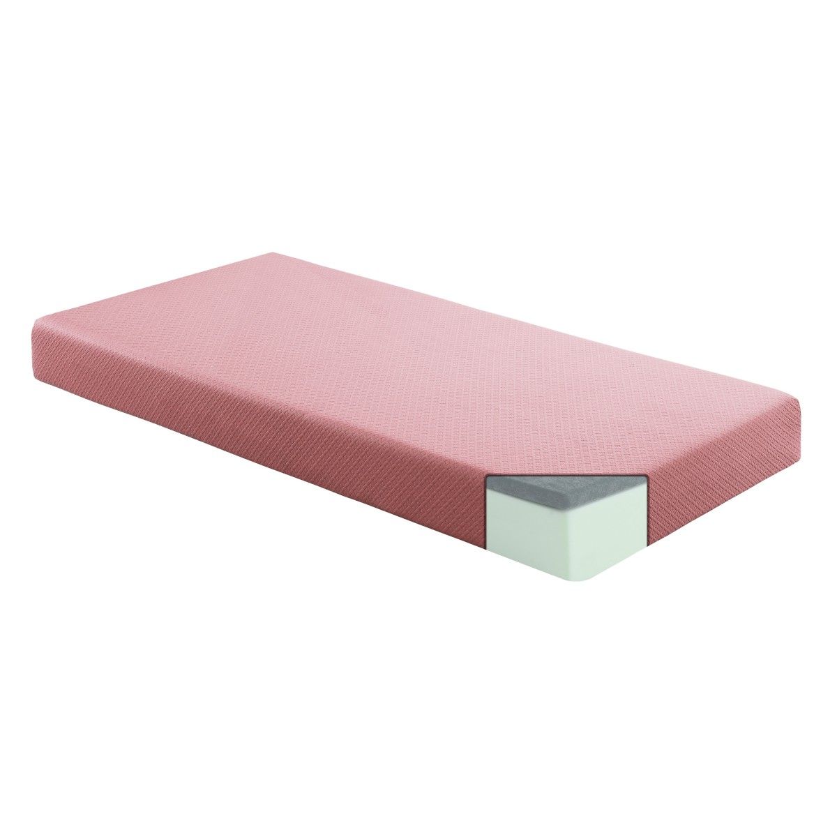 Leo - 7" Gel Infused Memory Foam Mattress And Pillow Set