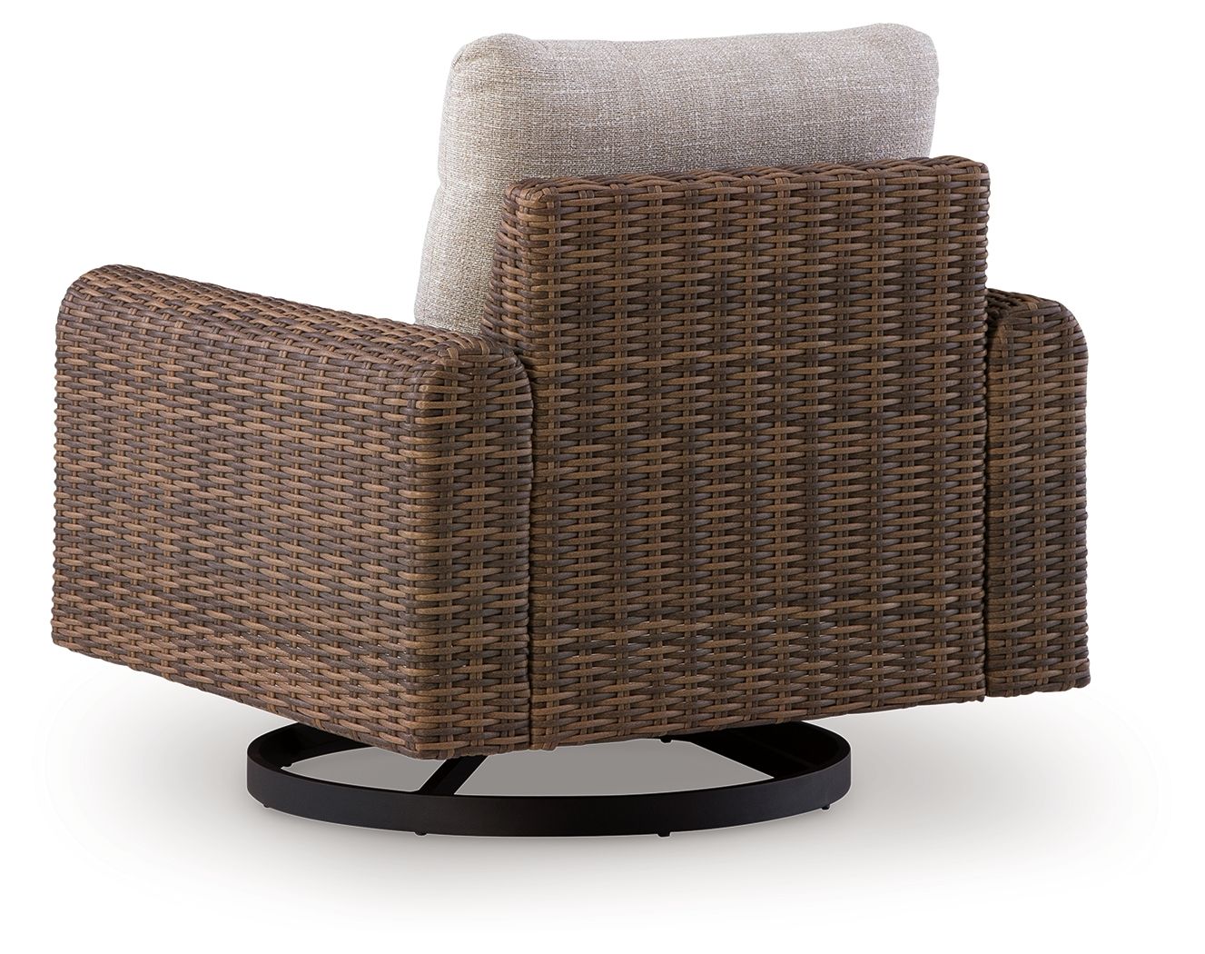 Angel Island - Swivel Lounge With Cushion - Gray / Brown