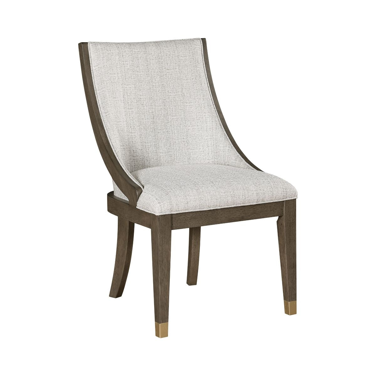Griffin - Arm Chair (Set of 2) - Pearl Silver / Dark Brown