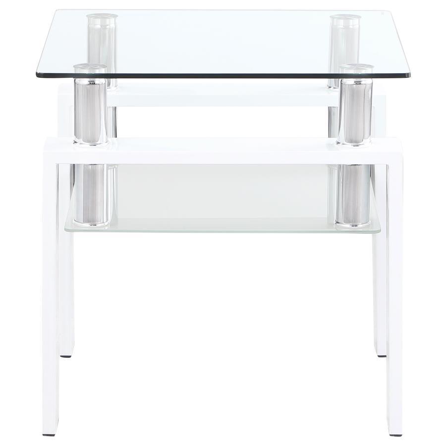 Dyer - 1-Shelf Rectangular Glass Top Table
