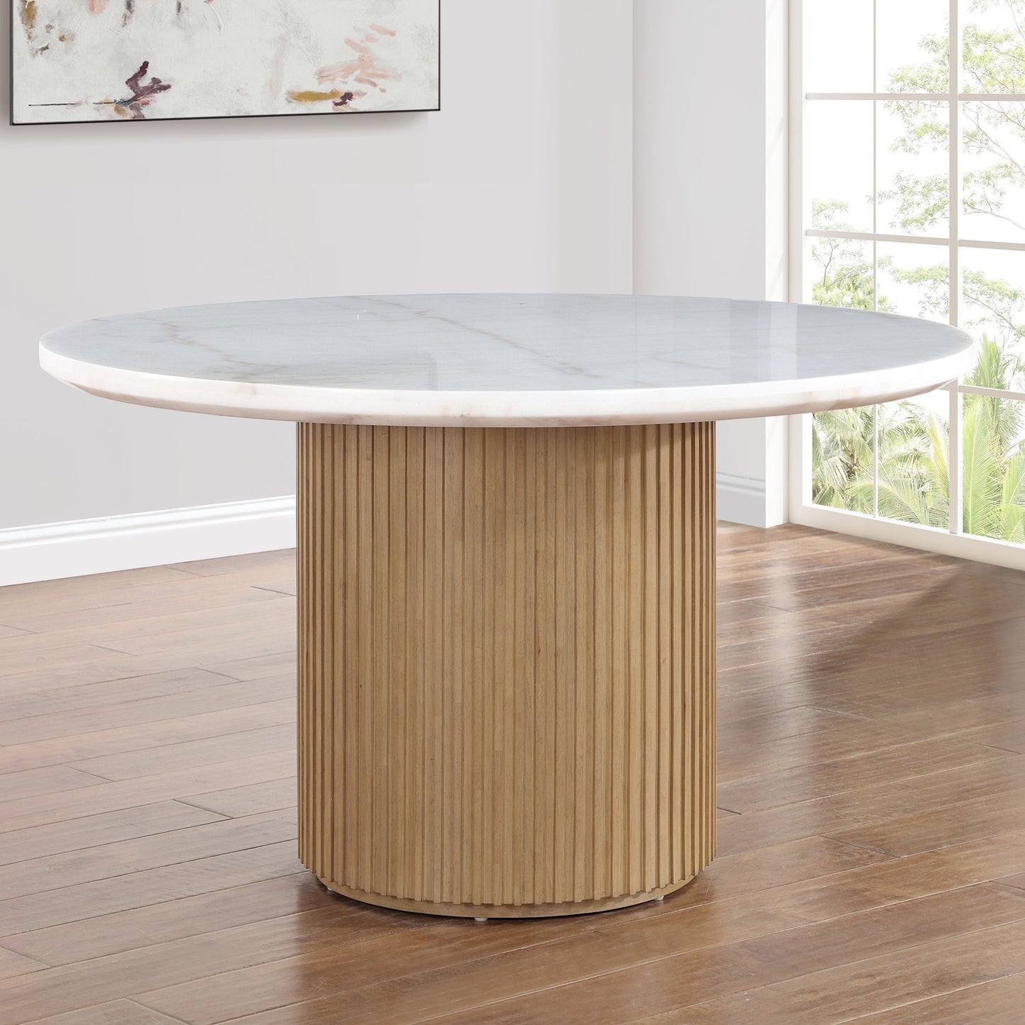 Colvin - Round Dining Table With Marble Top