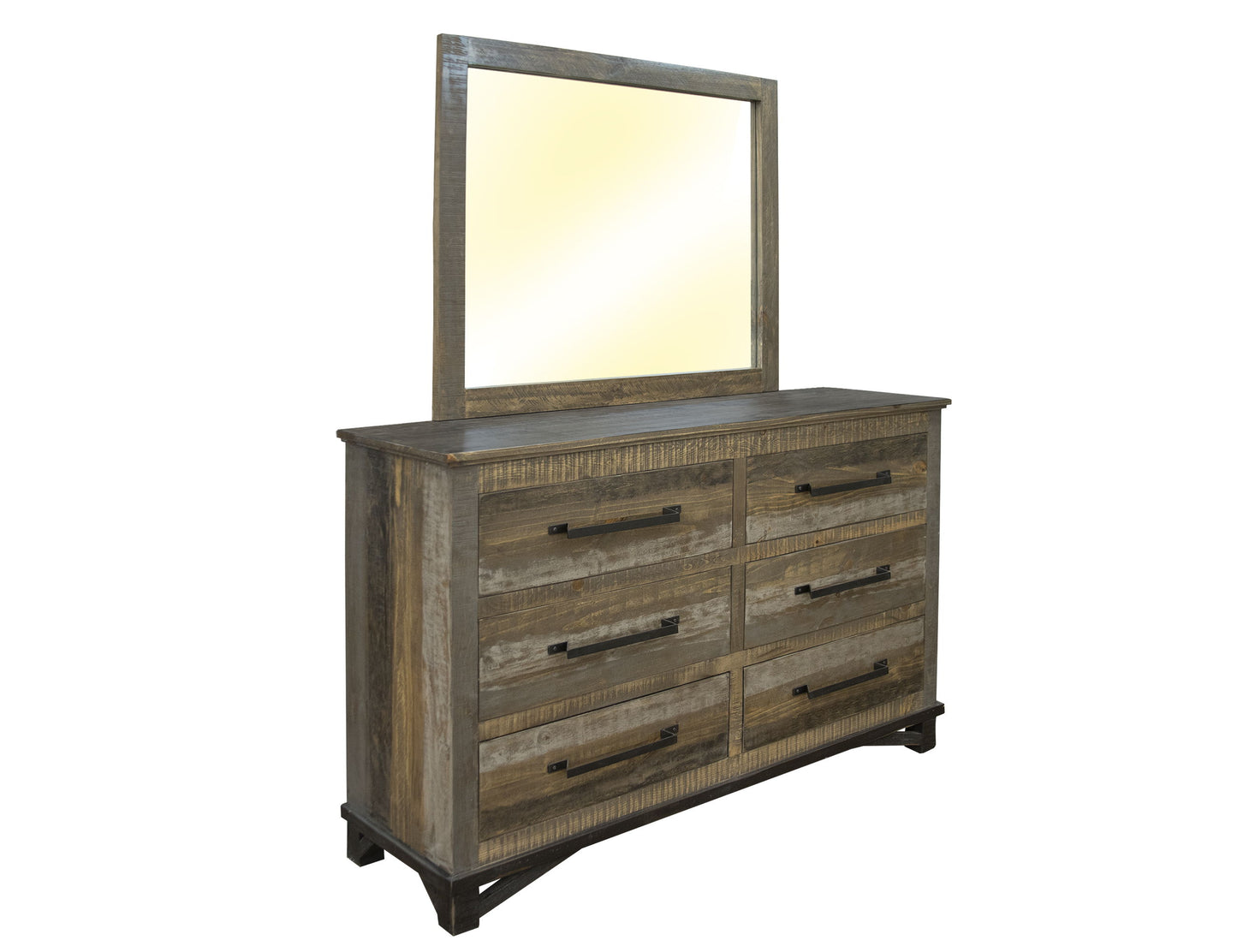 Loft - Mirror - Two Tone Gray / Brown