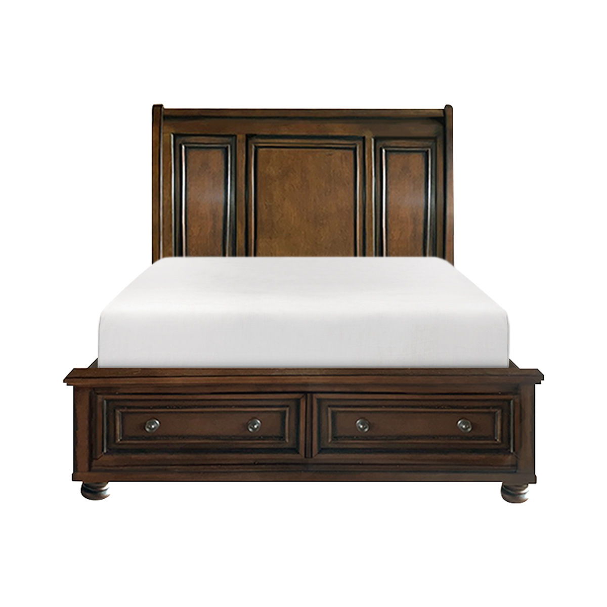 Cumberland - 4 Piece Set (Queen Bed, Nightstand, Dresser, Mirror) - Brown