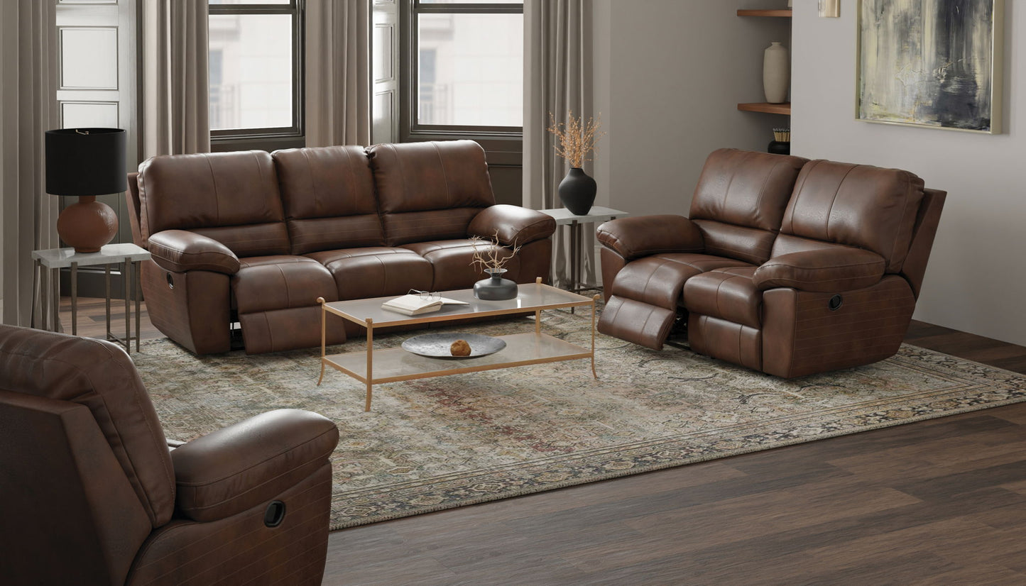 Stetson - Lay Flat Reclining Loveseat - Walnut