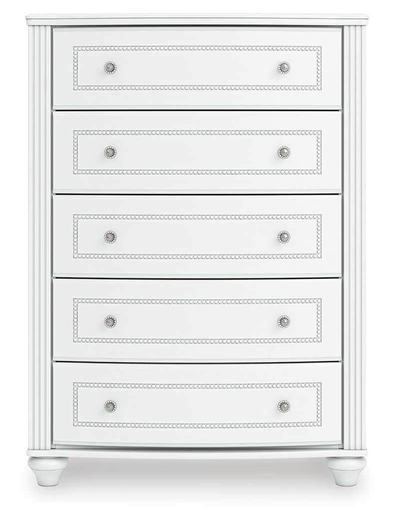 Maylilly - Five Drawer Chest - White