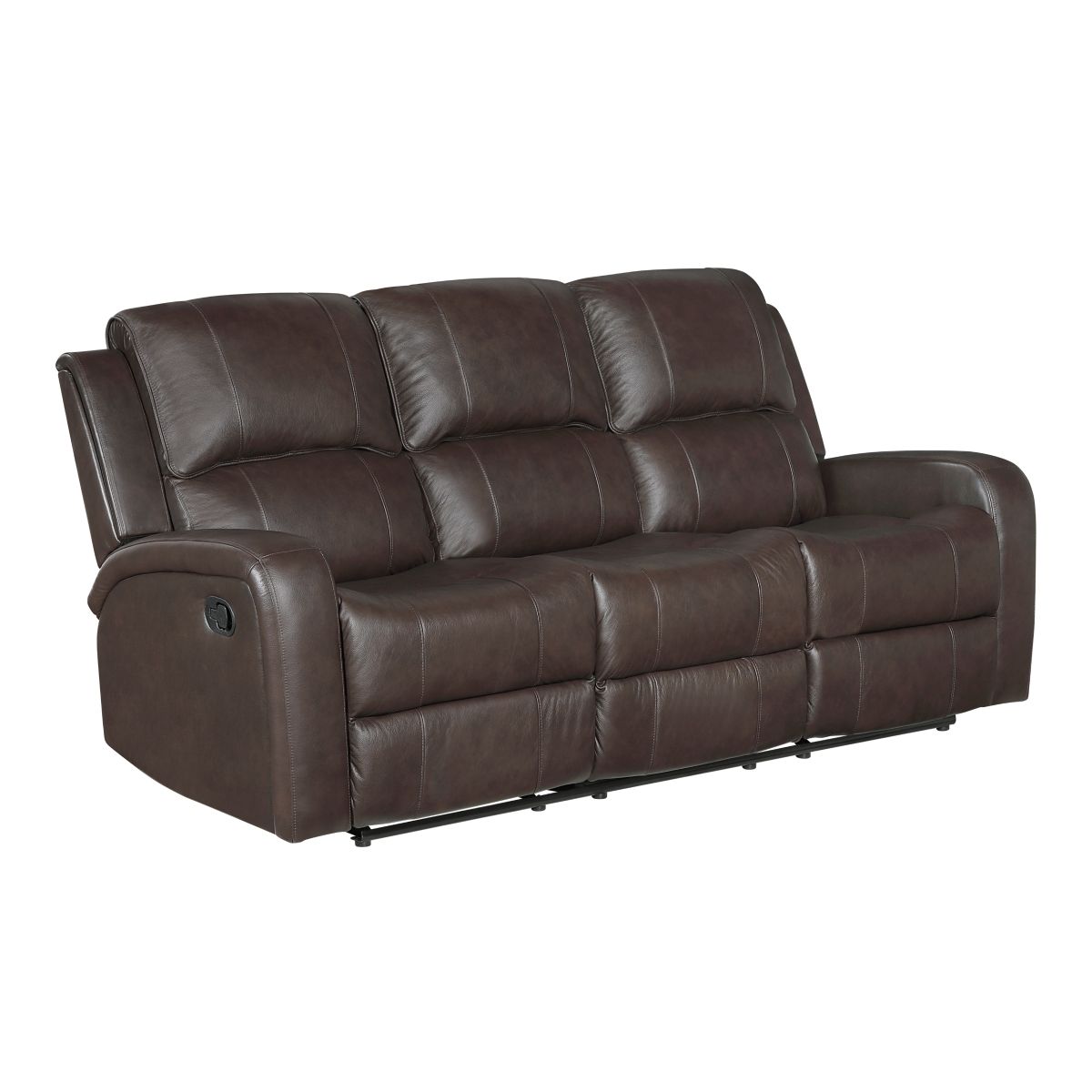 Austin - Double Reclining Sofa - Dark Brown