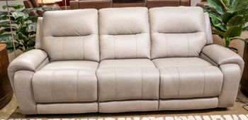 Trendsetter - Power Reclining Sofa With Audio Seating - Ash